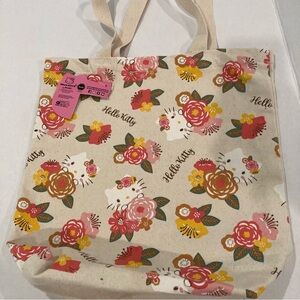 Floral Hello Kitty Tote Bag